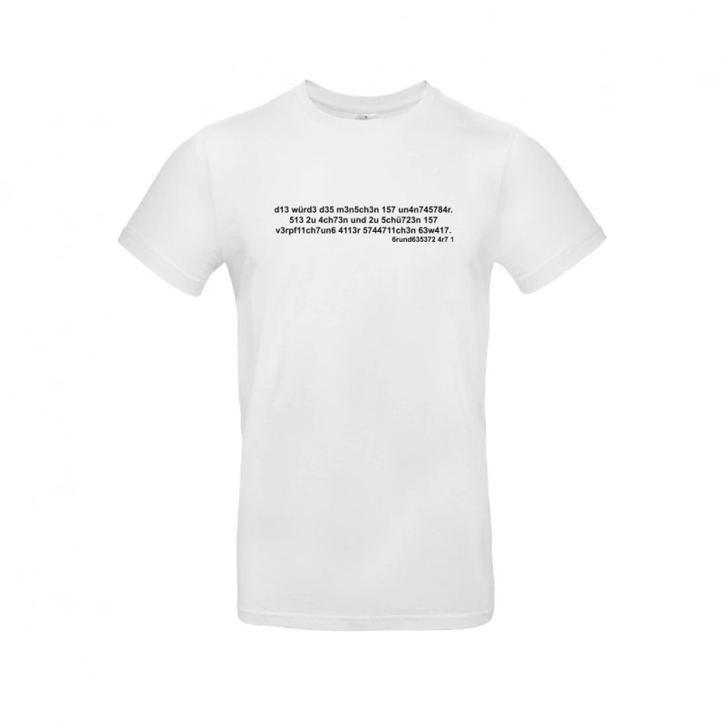 Jubiläums-T-Shirt Grundgesetz GG Leet Art. 1